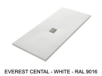 Shower tray, central drain, top of the range, Width 75 to 200 X 75 to 100 cm, PN24 non-slip solid resin, 10 colours, 5-year guarantee, Free fast delivery